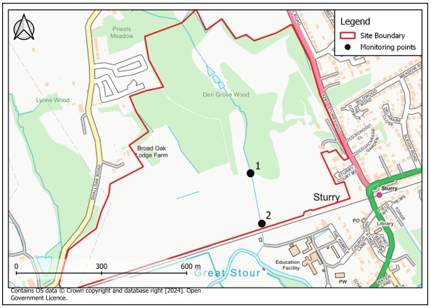 Continuous water quality monitoring logger deployed on site